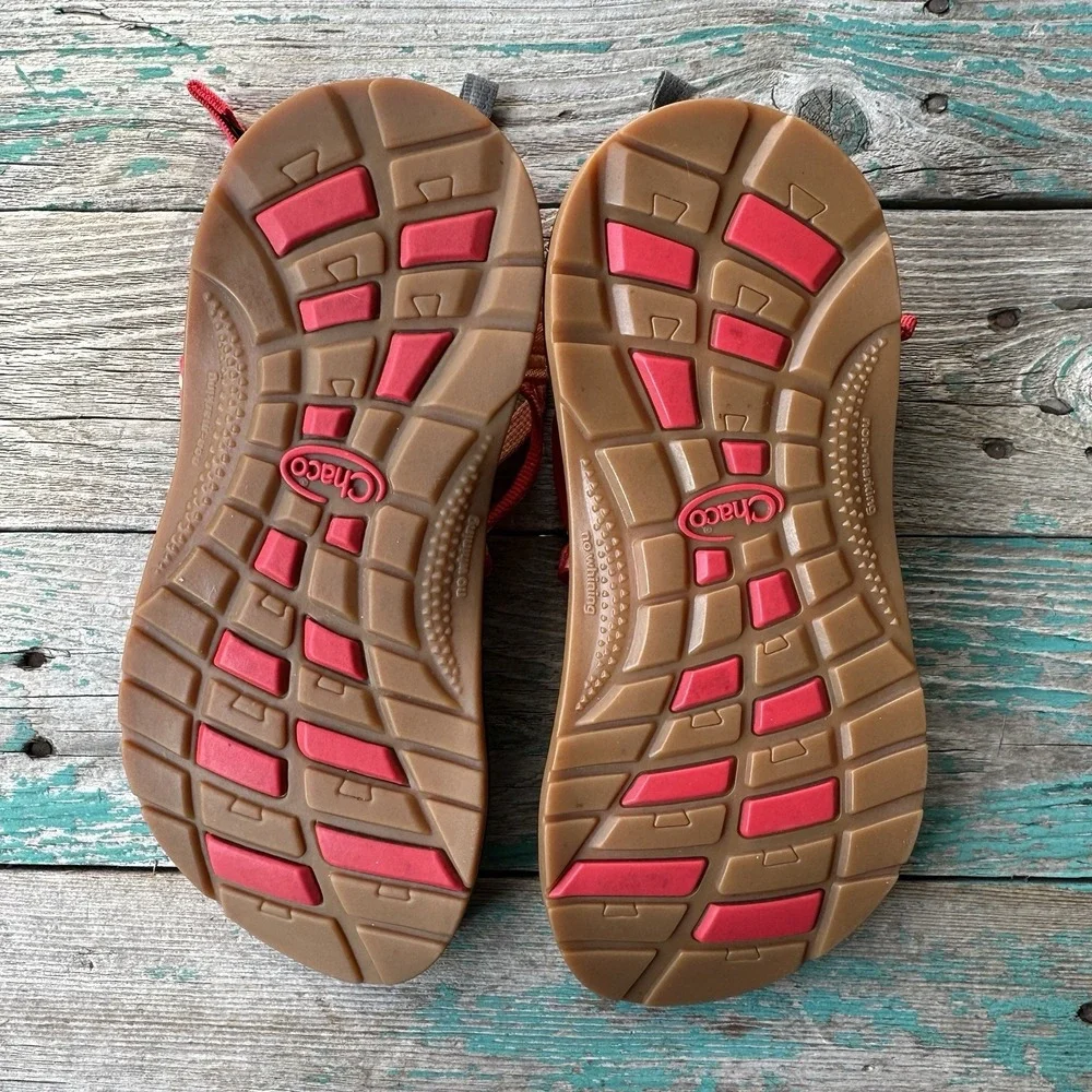 Chaco Kids Z1 Ecotread Orange Water Sport Sandals Big Kid Size 4‎ US Outdoor EUC